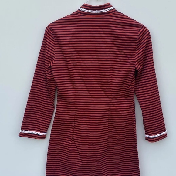 Sail to Sable Red Navy Striped Shift Dress Womens Size XS (625) - Picture 2 of 4